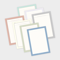 7color A5 떡메 미니 모눈 노트 패드 떡메모지 메모장, 매그놀리아 화이트