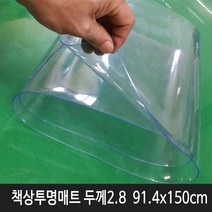 명성 두께 2.8mm 투명고무판 투명매트 91.4x160cm 데스크매트, 두께 2.8mm투명매트
