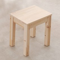 다니엘우드 식탁의자 벤치 스툴 화장대 원목 의자 핸드메이드, 고무나무 1인의자, 1개