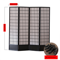 파티션 일본식접이식 칸막이 가벽 가림막 원목 사무실 현관 주방 타공 인테리어, S 업그레이드된 배플 높이 1.8미터 x 너비 0.45