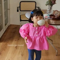 스퀘어넥블라우스 봄 아기블라우스 여아쇼핑몰 영유아