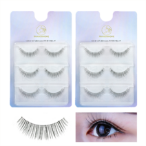 [속눈썹1+1]무지개홈 핸드메이드 인조속눈썹 연장 30종 모음전/셀프속눈썹/A형속눈썹/3D속눈썹/속눈썹연장/아이래쉬/인형속눈썹/ 듀오속눈썹접착제 미포함, 2set, 3D속눈썹RH-M2 (3쌍/set)