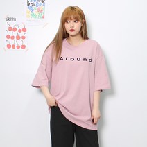 퀸비샵 라운디 박스//빅사이즈 반팔티셔츠 프린트티셔츠 오버핏