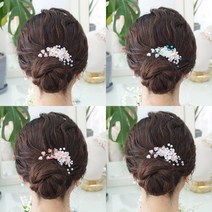 살롱드메리 은율 한복비녀 뒤꽂이 한복 혼주 웨딩 올림머리장식