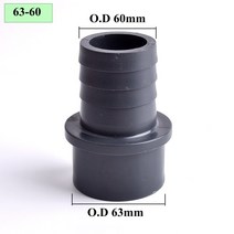 호스어댑터 O.D 32/40/50/63-14/20/30/40/50/60mm 대형 UPVC 파고다 커넥터 정원 관개 파이프 소프트 호스 어댑터 조인트 액세서리, [03] 20pcs, [09] O.D 63-60mm