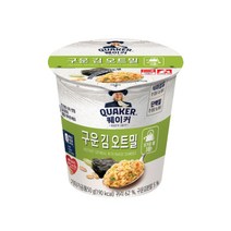 퀘이커 구운 김 오트밀 시리얼컵, 50g, 6개