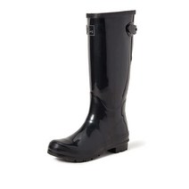 Joules 여성용 Field Welly 글로스 레인 부츠 블랙