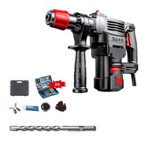 고출력 유선 해머 함마 전기 드릴 충격 흡수 공구 세트, 기본형 8980w (안전 클러치+트리플 충격흡수)