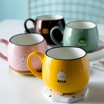 S/N_: ON 동물 머그컵 머그컵 1P 물컵 머그잔 커피잔 머그 : 719E64_FBG, 그린