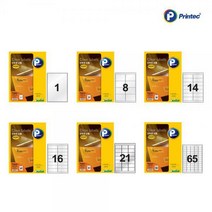 프린텍 애니 반투명 PET 필름 라벨지 10매 물류관리용