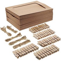 Juvale Cardboard Paper Picture Frame DIY Hanging Kit (50 Pack) 5x7 Inch Kraft null, 1, 기타