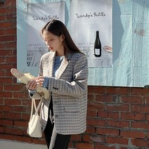 [제작] [김민경 착용]리델라 체크 자켓 61831 빅사이즈 여성의류
