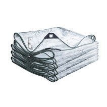 urkoteer 바람막이 베란다용 마트용 방풍비닐 투명커튼 쉘터비닐막 비닐천막 pvc 방풍비닐 방수포, 1m x 1.5m, 1개