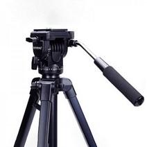 안정적 상하좌우 각도조절 카메라삼각대 원터치 영상용 거치대 야외 브이로그 촬영용, 블랙