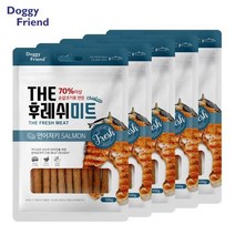 요크셔테리어 보관편한미트간식 오래먹는칭찬간식 연어 5개 져키, 상세페이지 참조