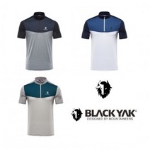 블랙야크 [ BLACK YAK ] 이월 특가!! YAK-ICE 원단을 사용한 남성 하절 시원하게 착용하는 반집업 등산티셔츠!! M다이노티셔츠S#1