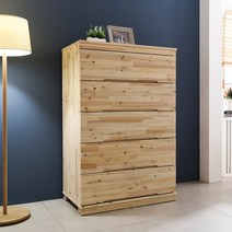 장인가구 푸름 원목 5단서랍장, 내츄럴