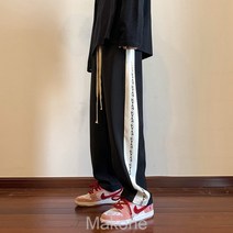 Makone여자카고 조거 팬츠 여자 트레이닝 바지 여자 캐주얼 바지홈페이지 블랙 트레이닝 팬츠 여성 스트레이트 슬랙스 디자인감 소중 팬츠