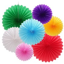 페이퍼휠 페이퍼팬 파티팬 생일 파티 장식 소품 모빌, 페이퍼휠(소)레드