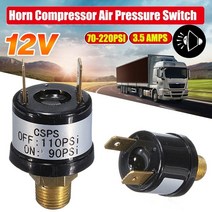 에어탱크 콤프레샤 리시버탱크 유압 콤프레셔 12v 3.5a 혼 압축기 공기압 90-110psi 120-150psi 170-200psiswitch 자동차 공기 펌프 저장 탱크, 110-140psi
