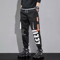 남성 Streetwear 캐주얼 패션 느슨한 운동복 체육관 조깅 스트레이트 바지 22