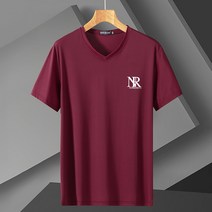 쥬엔리치 4XL-11XL 남자 반팔티 쿨 스판 티셔츠 루즈핏 V넥 캐쥬얼 남성 데일리 T 여름 티