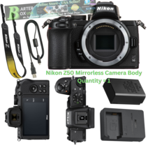 니콘 카메라 DSLR Nikon Camera Mirrorless Z 50 Mp 20.9 Black Body 1634 4K Digital Wifi Bluetooth