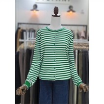 [스테파니] 세이브존04 스트라이프 배색 가디건 A23SW3111