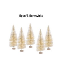 나무트리 트리나무 크리스마스 소품 5 pcs 5 cm-12.5 cm 미니 골드 그린 소, b09-6.5cm-화이트