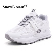 SnowDream 스니커즈 러닝화 메쉬 통기 키높이 운동화