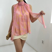 체인 롱스카프 훌블라우스