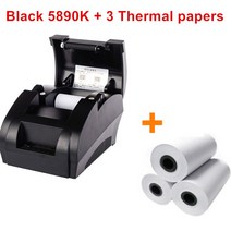 바코드 프린터 라벨 생성기 58mm 열 영수증 빌 Pos USB 포트 지원 리눅스 현금 서랍, 03 1 Printer 3 종이s_02 미국 플러그