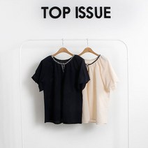탑이슈 테잎장식 벌룬블라우스 TO592B1