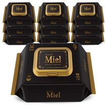 미엘 블랙 엠보싱 72매 캡형 10팩, 1box, 10입
