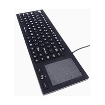 DSI LED 백릿 실리콘 키보드 Combined Number/터치 패드 IP68 Industrial IKB700BL