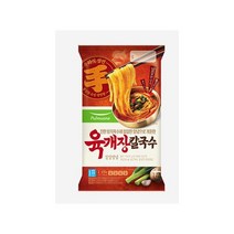 풀무원 육개장칼국수 415g (2인분) 얼큰한국물 쫄깃함 진한국물 존맛탱 한끼대용, 3개