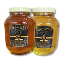 소백산 2023햇꿀 벌꿀 잡화꿀 아카시아꿀 2.4kg, 선물포장 아카시아 꿀 2.4kg (2병), 2개
