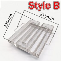 일본식화로바베큐 연기 상자 차가운 발생기 스테인레스 스틸 그릴 그물 야외 흡연 도구 액세서리 4 개, 02 Style B_02 2CPS