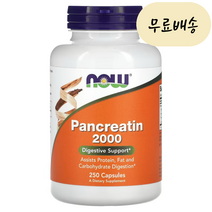 나우푸드 판크레아틴2000 200mg 250정 캡슐, 옵션2) 100정 캡슐, 1개