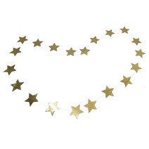 수플레이스 샤이닝별가랜드(골드) 생일파티 백일상 종이 장식