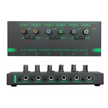 4채널 앰프 /6 스테레오 헤드폰 x3.5mm x6.35mm 포트 출력 금속 오디오 다중, 02 6 Channel