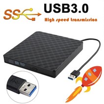 외장cd롬 외장odd 블루레이USB 3.0 외부 DVD 버너 작가 레코더 RW 광학 드라이브 CD/DVD ROM 플레이어 MAC, 01 Black-USB3.0