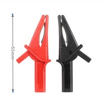 2pcs 돌고래/게이터 클립 레드 + 블랙 Hantek HT18A 디지털 멀티 미터 자동차 오실로스코프 액세서리, 01 55mm pair