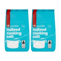 Essentials Iodised Salt 아이오딘 요오드 소금 1kg 2팩, 2개