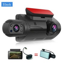 자동차 블랙박스 HD 1080P 듀얼 렌즈 대시 캠 와이파이 비전 G센서 루프 녹화 Dvr 카메라와 비디오 레코더, 3 inch without WIFI+아무도
