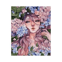 울트라패션 명화그리기 DIY 유화그리기 그림그리기 세트 취미 생일선물, F_소녀시리즈_05수국