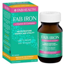 호주 약국 판매 Fab 여성 철분제 + 복합 비타민 B 군 영양제 60정, 1병