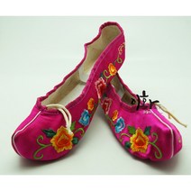 이화 한국무용 자수 꽃신-꽃분홍, 230