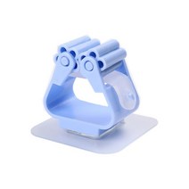 수납랙책꽂이 벽걸이 걸레 홀더 브러시 빗자루 걸이 홈 스토리지 랙 욕실 흡입 파이프 후크 가정용 도구, blue