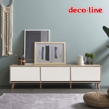 데코라인 코넬 피카 1500 투톤 거실장 A형 DKN052C, 네이비:AG형